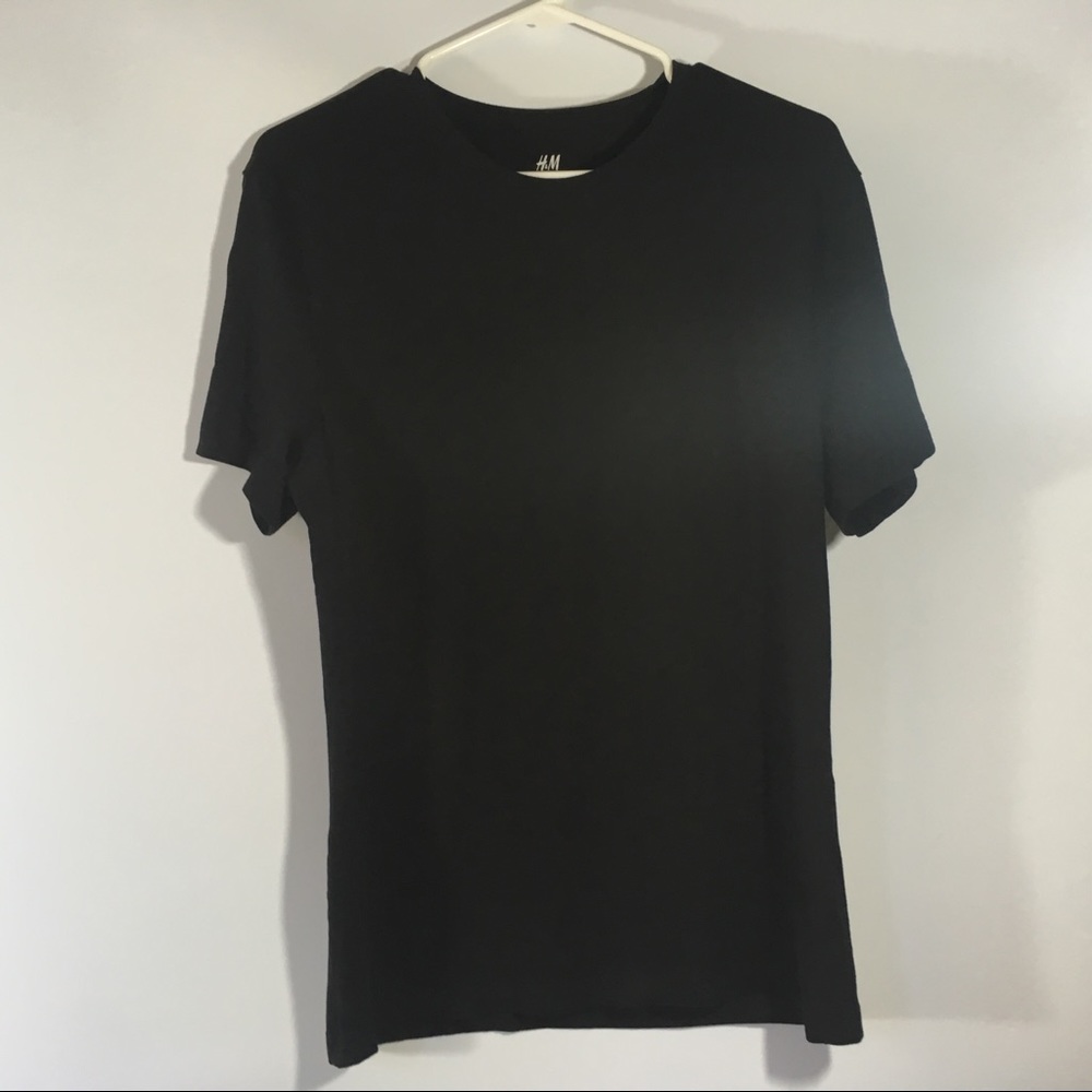Lot of 3 New Plain Black Cotton T-Shirts